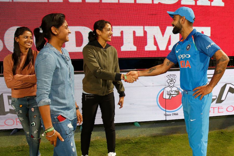 Harmanpreet Kaur, Smriti Mandhana and Virat Kohli